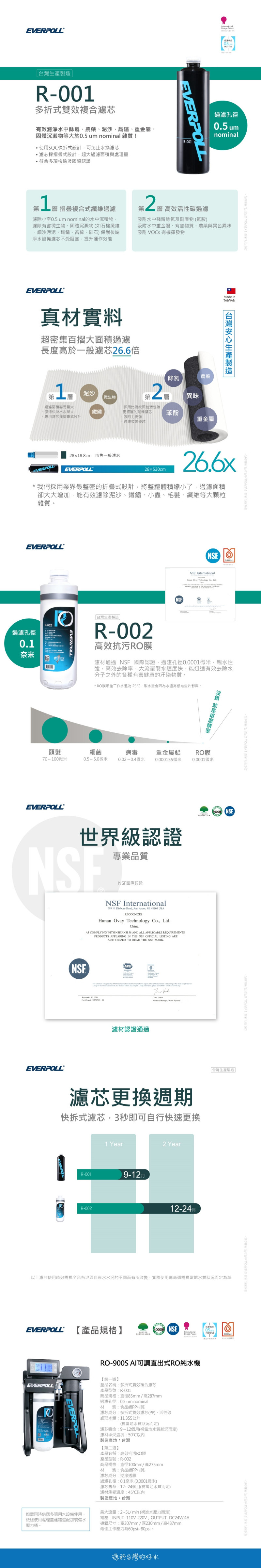 EVERPOLL 濾芯 飲水設備 淨水器 RO 淨水設備  商用淨水
